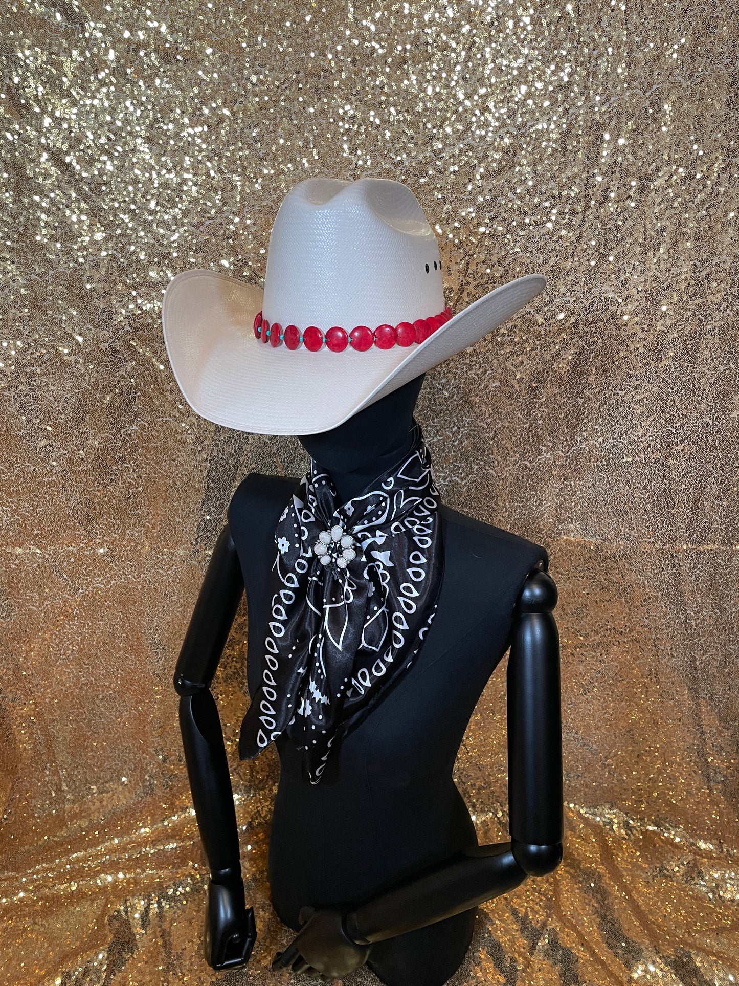 Bright Red Hatband
