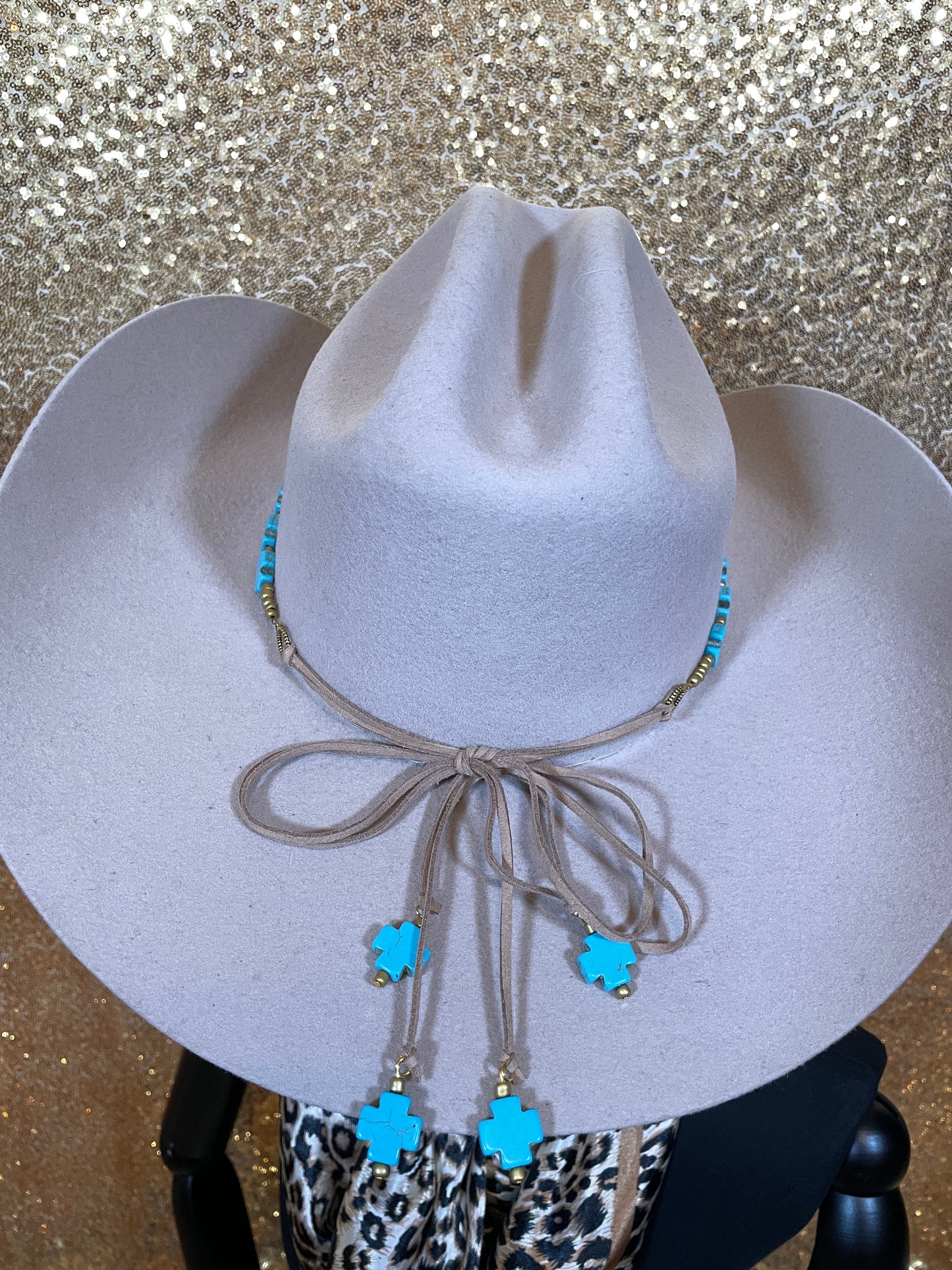 Turquoise Cross Hat Band