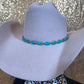 Thin Turquoise Hat Band
