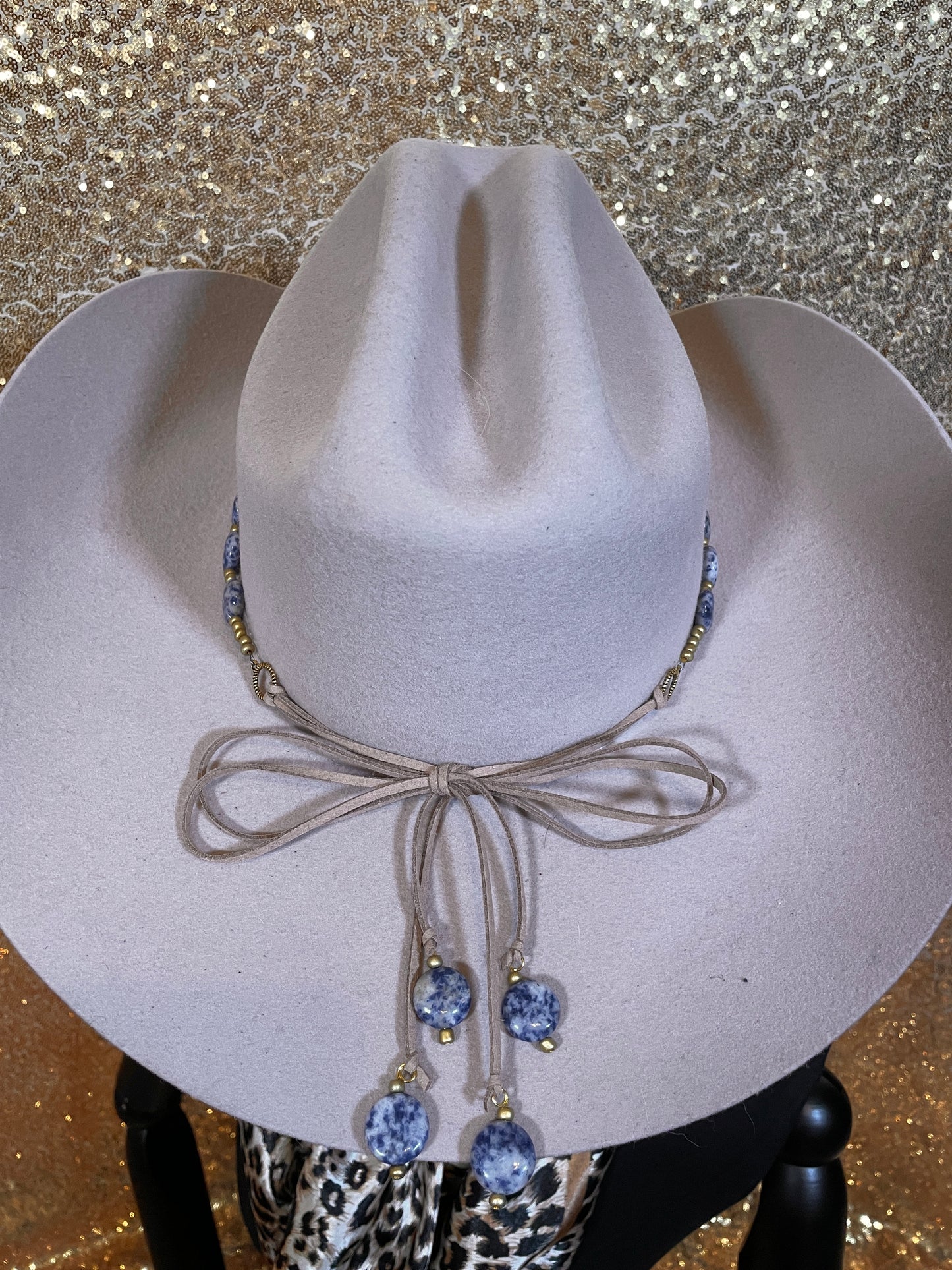 Blue Speckle Hat Band