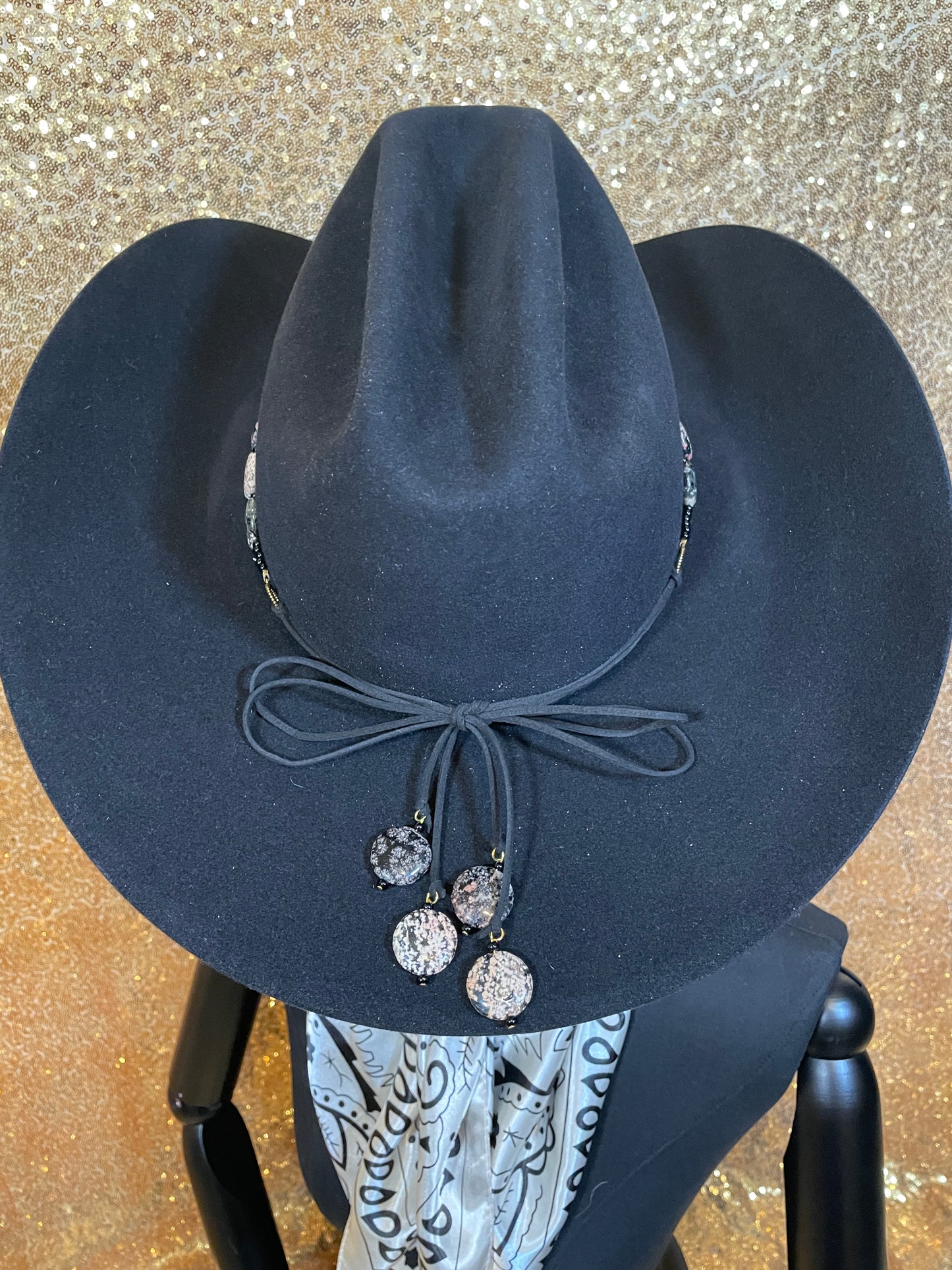 Black and Tan Speckle Hat Band