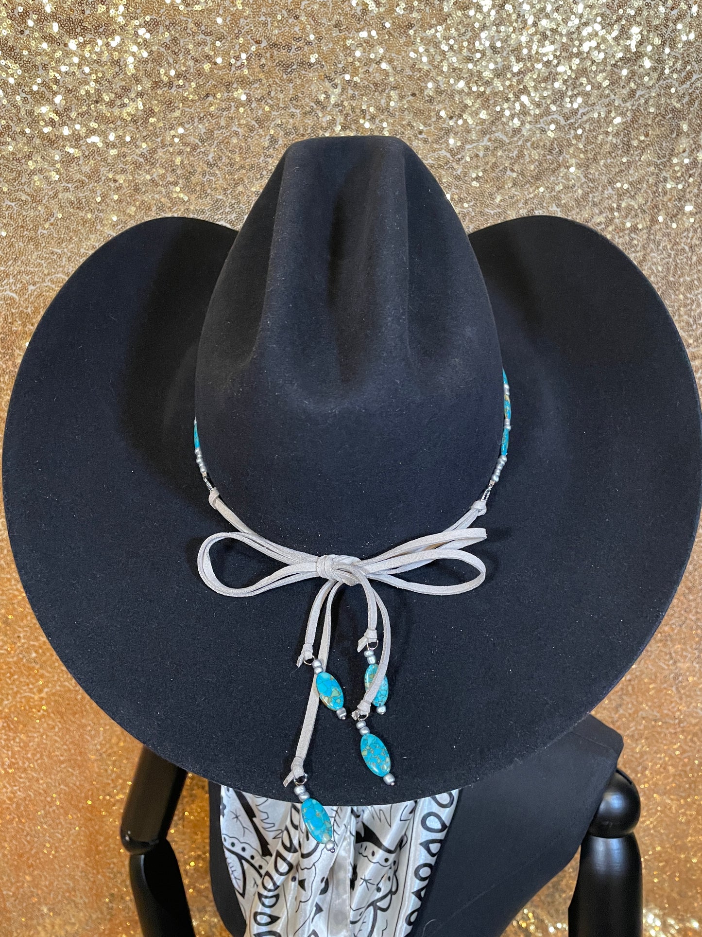 Thin Turquoise Hat Band