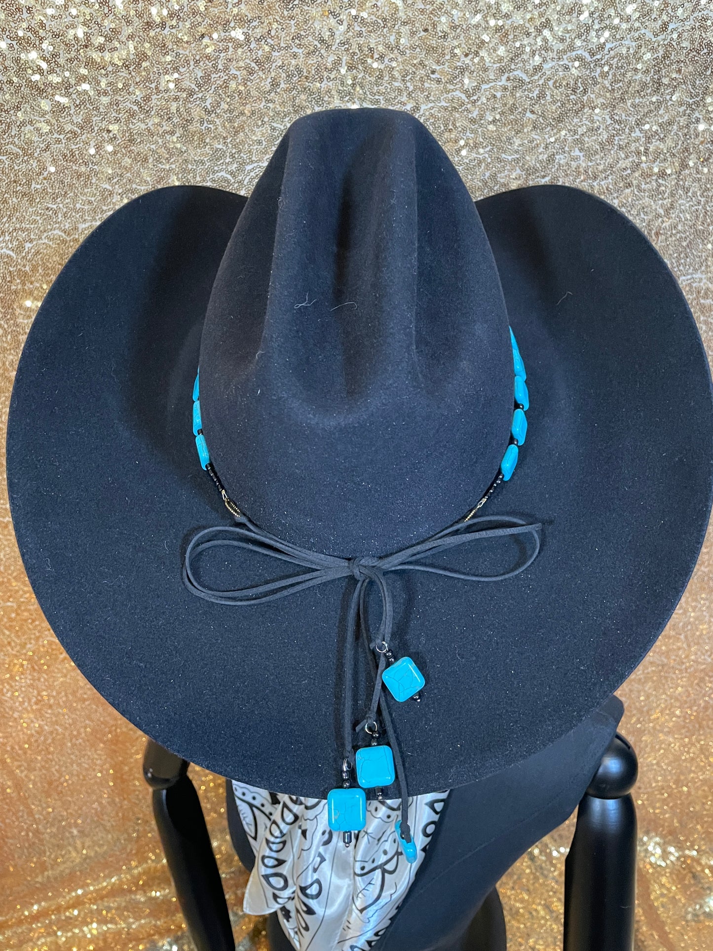 Square Turquoise Hat Band