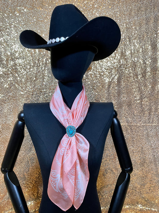Peach and Ivory Dot Pattern Wild Rag