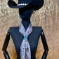 Silver Bandana Print Wild Rag
