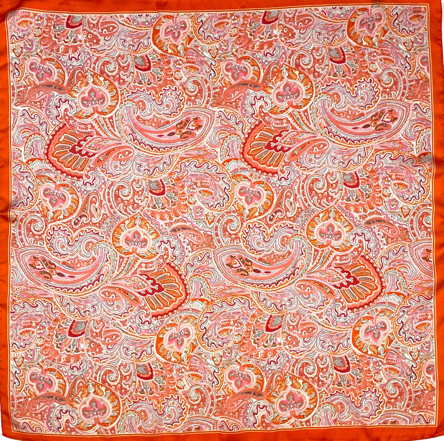 Pink and Orange Paisley Print Wild Rag