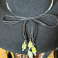 Yellow Jasper Hat Band - White Accents