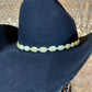 Yellow Jasper Hat Band - White Accents