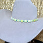 Yellow Jasper Hat Band - Turquoise Accents