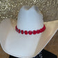 Bright Red Hatband
